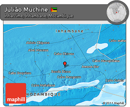 Political 3D Map of Julião Muchine