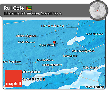 Political 3D Map of Rui Gole