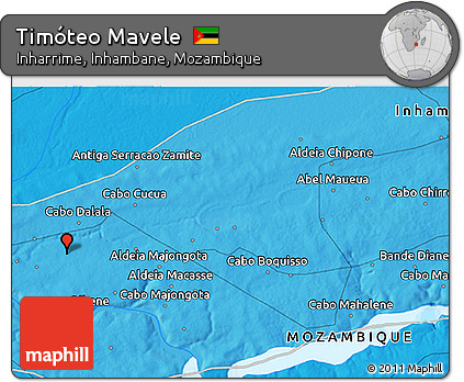 Political 3D Map of Timóteo Mavele