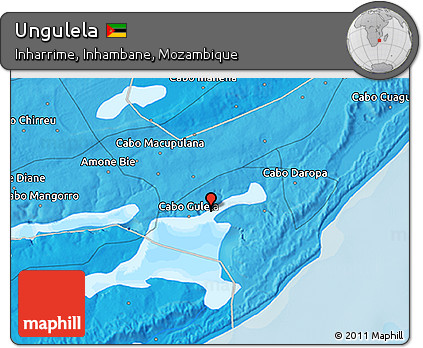 Political 3D Map of Ungulela