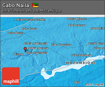 Political 3D Map of Cabo Naíla