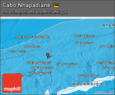 Political 3D Map of Cabo Nhapadiane