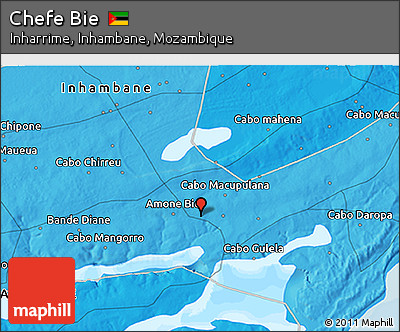 Political 3D Map of Chefe Bie