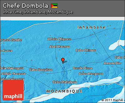 Political 3D Map of Chefe Dombola
