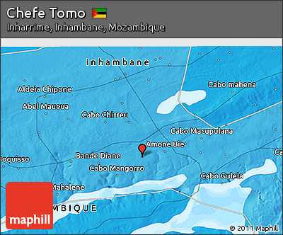 Political 3D Map of Chefe Tomo