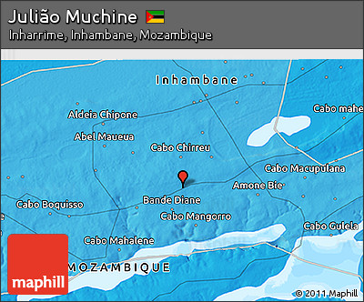 Political 3D Map of Julião Muchine