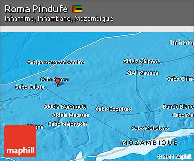 Political 3D Map of Roma Pindufe