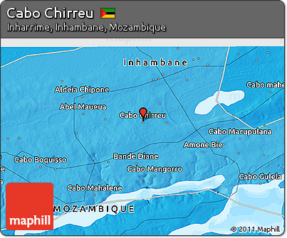 Political 3D Map of Cabo Chirreu
