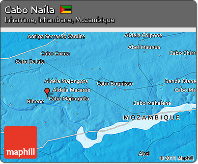 Political 3D Map of Cabo Naíla