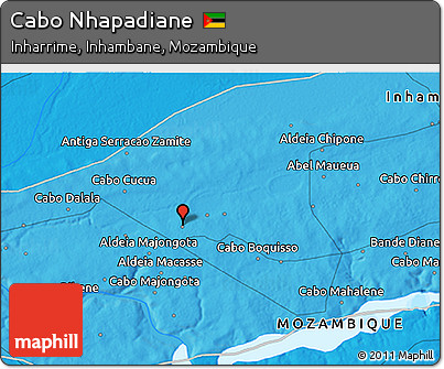 Political 3D Map of Cabo Nhapadiane