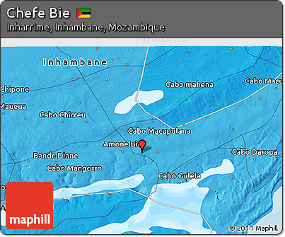 Political 3D Map of Chefe Bie