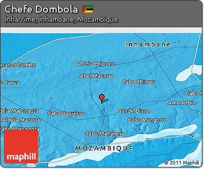 Political 3D Map of Chefe Dombola