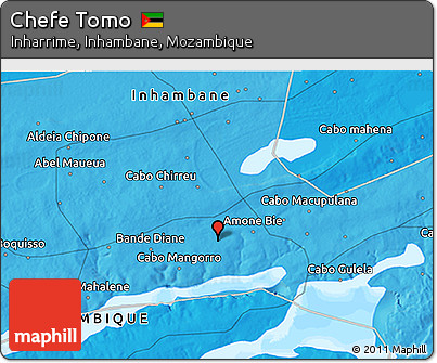 Political 3D Map of Chefe Tomo