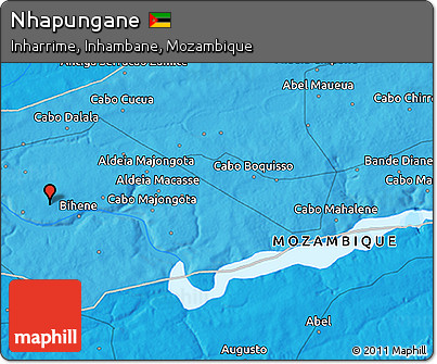 Political 3D Map of Nhapungane