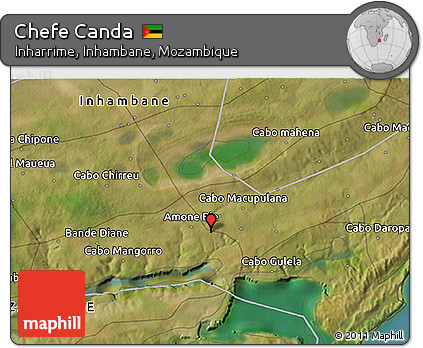 Satellite 3D Map of Chefe Canda