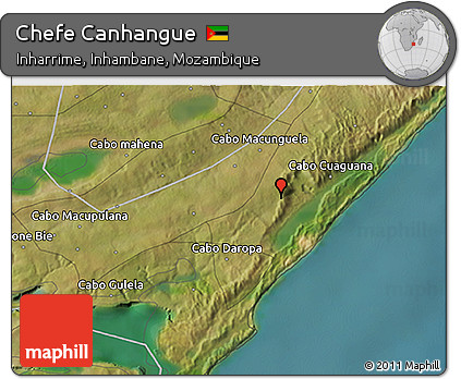 Satellite 3D Map of Chefe Canhangue