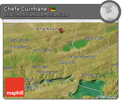 Satellite 3D Map of Chefe Cuinhane