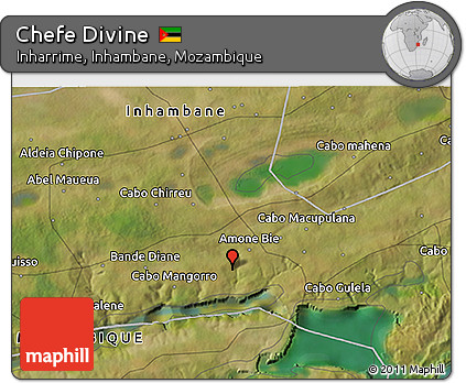 Satellite 3D Map of Chefe Divine