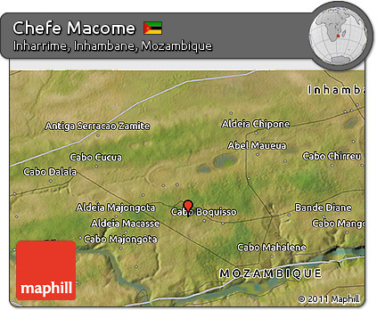 Satellite 3D Map of Chefe Macome