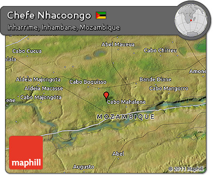 Satellite 3D Map of Chefe Nhacoongo
