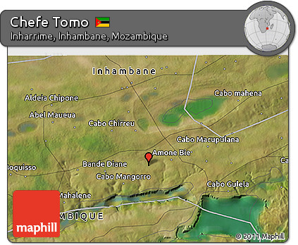 Satellite 3D Map of Chefe Tomo