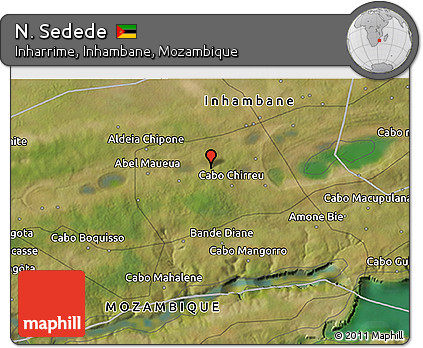 Satellite 3D Map of N. Sedede