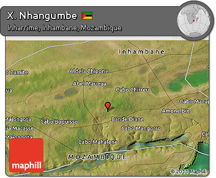 Satellite 3D Map of X. Nhangumbe