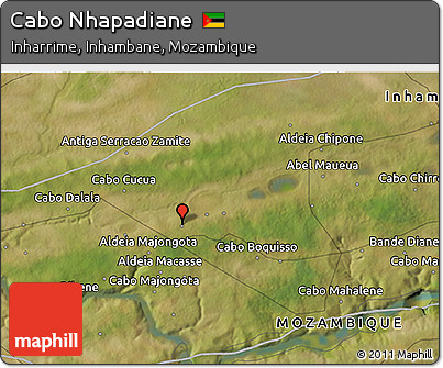 Satellite 3D Map of Cabo Nhapadiane