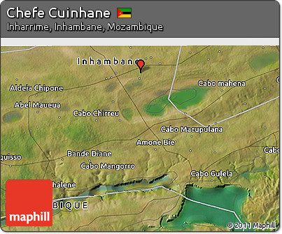 Satellite 3D Map of Chefe Cuinhane