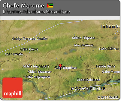 Satellite 3D Map of Chefe Macome