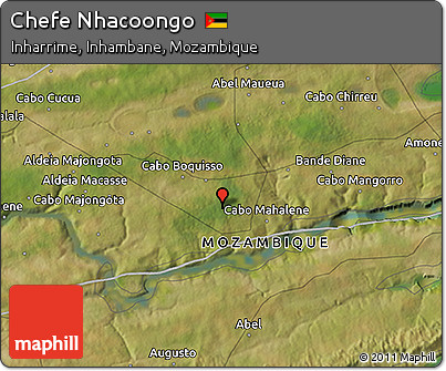 Satellite 3D Map of Chefe Nhacoongo