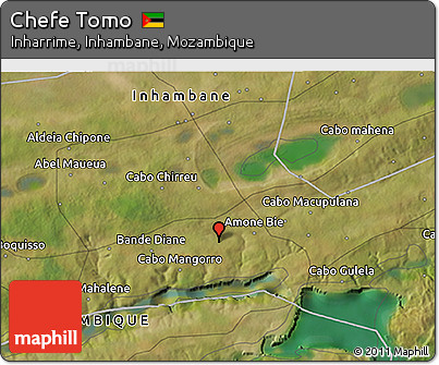 Satellite 3D Map of Chefe Tomo