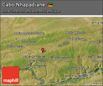 Satellite 3D Map of Cabo Nhapadiane
