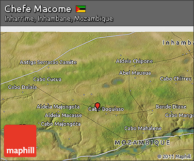 Satellite 3D Map of Chefe Macome