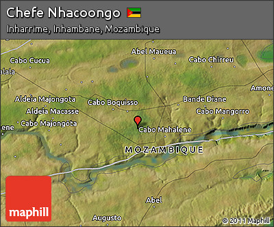 Satellite 3D Map of Chefe Nhacoongo