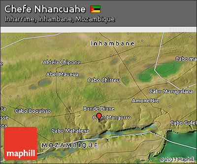 Satellite 3D Map of Chefe Nhancuahe