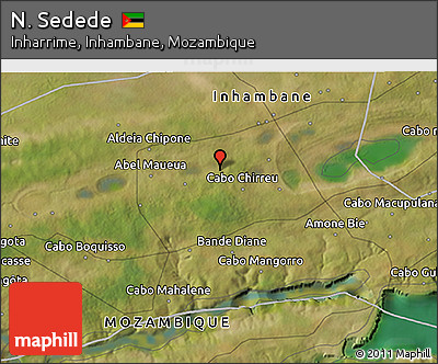 Satellite 3D Map of N. Sedede