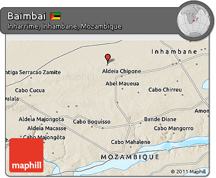 Shaded Relief 3D Map of Baimbai