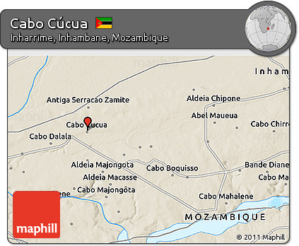 Shaded Relief 3D Map of Cabo Cúcua