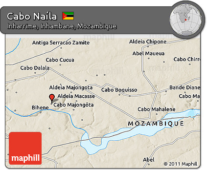 Shaded Relief 3D Map of Cabo Naíla
