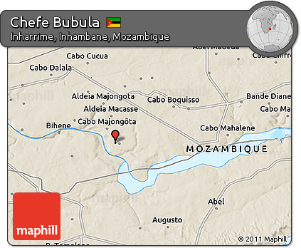 Shaded Relief 3D Map of Chefe Bubula