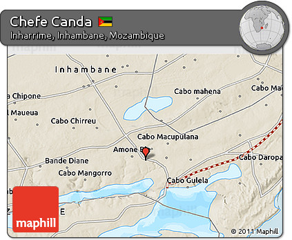 Shaded Relief 3D Map of Chefe Canda