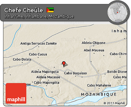 Shaded Relief 3D Map of Chefe Cheúle