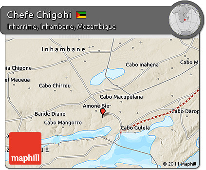 Shaded Relief 3D Map of Chefe Chigohi