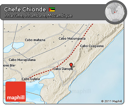 Shaded Relief 3D Map of Chefe Chionde