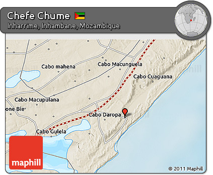 Shaded Relief 3D Map of Chefe Chume