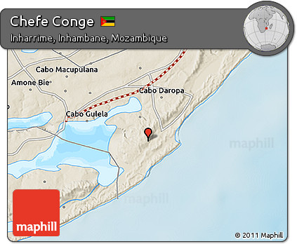 Shaded Relief 3D Map of Chefe Conge
