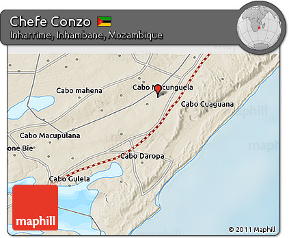 Shaded Relief 3D Map of Chefe Conzo
