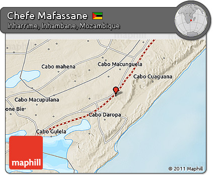 Shaded Relief 3D Map of Chefe Mafassane