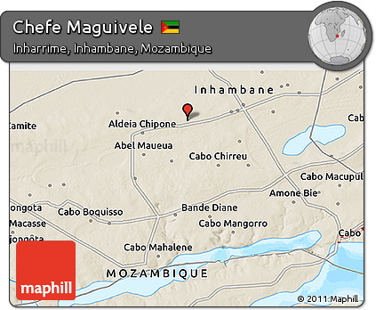 Shaded Relief 3D Map of Chefe Maguivele